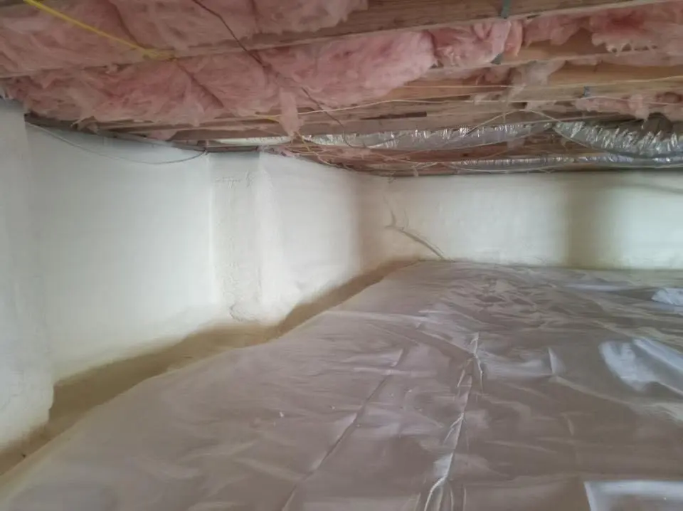 Crawl space encapsulation with closed-cell spray foam for Roof Maintenance in Tulsa